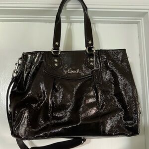 Coach Brown Patent leather purse.